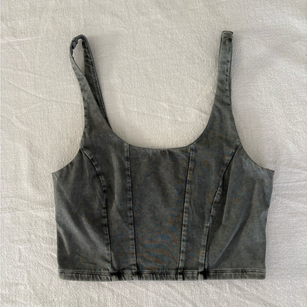 Vici Charcoal Crop Top